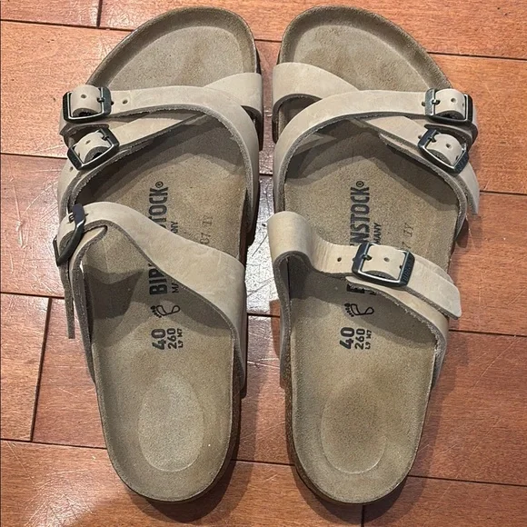 Birkenstock Women's Franca Beige Double Strap Sandals - Picture 1 of 9